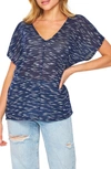 Bluegrey Double V-neck Knit Top In Navy