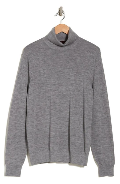 Bruno Magli Merino Wool Turtleneck Sweater In Grey