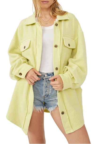 Free People We The Free Ruby Fleece Shirt Jacket In Luminary