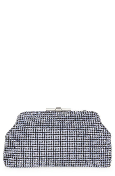Reiss Adaline Crystal Clutch In Blue