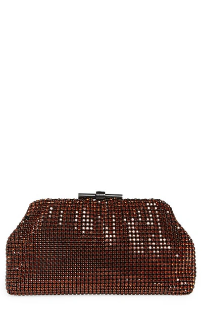 Reiss Adaline Crystal Clutch In Orange