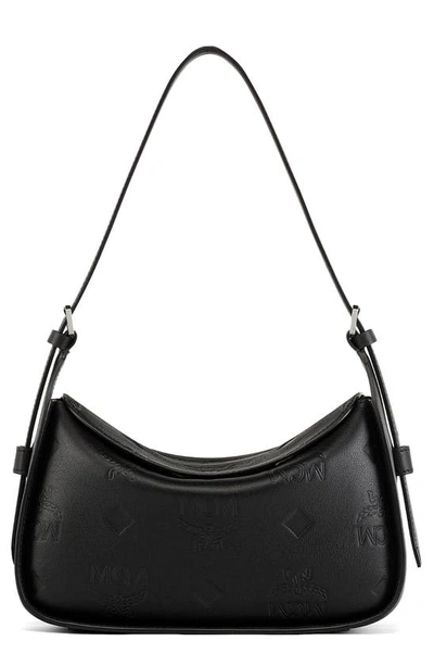 Mcm Small Aren Hobo Bag In Black