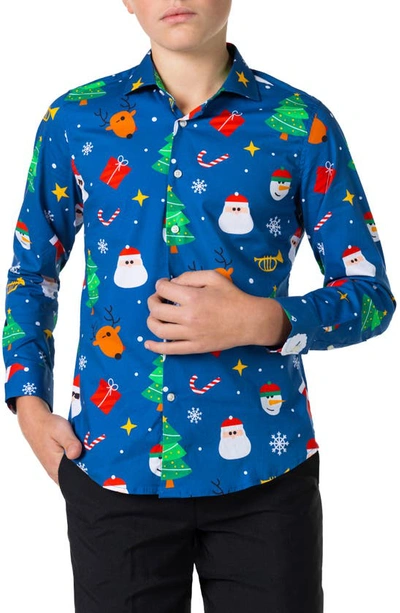 Opposuits Kids' Festivity Dress Shirt In Blue