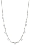 Nadri Evelyn Frontal Necklace In Rhodium