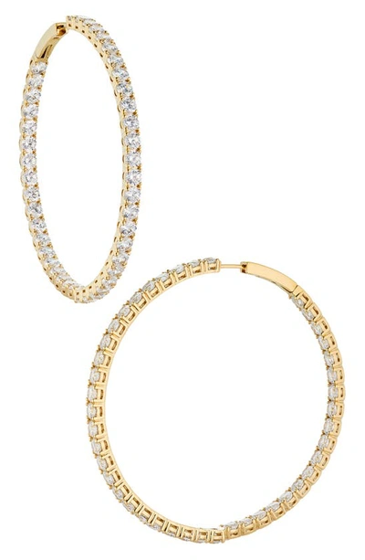 Nadri Perfect Inside Out Hoop Earrings In Gold