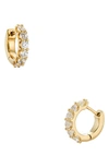 Nadri Perfect Cubic Zirconia Huggie Hoop Earrings In Gold