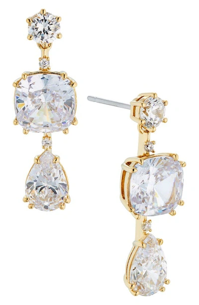 Nadri Evelyn Triple Drop Earrings In Gold