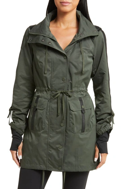 Blanc Noir Daliah Hooded Jacket In Dark Forest