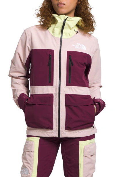 The North Face Dragline Water Repellent Hooded Jacket In Pink Moss/ Boysenberry