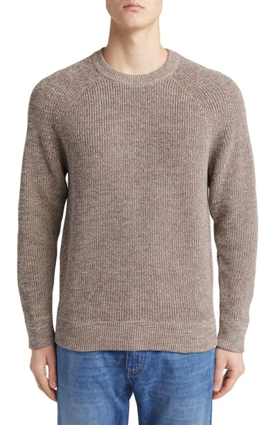 Nn07 Jacob Cotton Rib Jumper In Iron Melange