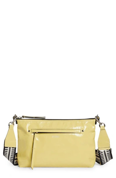 Isabel Marant Nessa Leather Crossbody Bag In Light Yellow