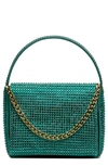 Liselle Kiss Taylor Top Handle Bag In Emerald Crystal