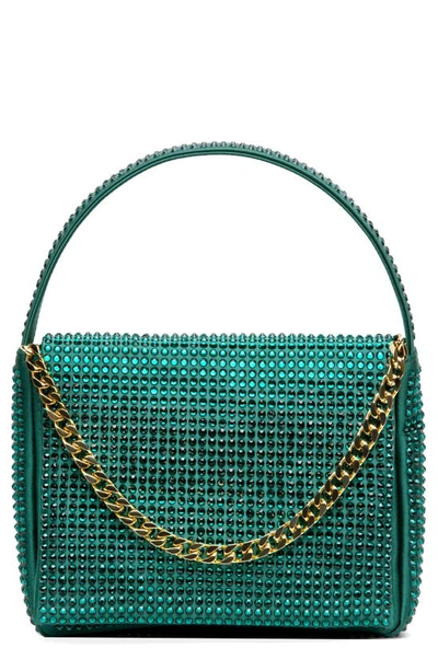 Liselle Kiss Taylor Top Handle Bag In Emerald Crystal