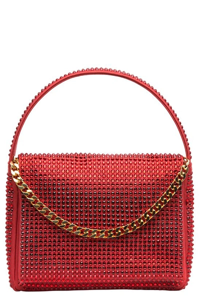 Liselle Kiss Taylor Top Handle Bag In Red Crystal