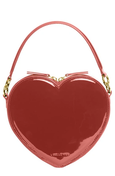 Liselle Kiss Harley Faux Leather Heart Crossbody Bag In Red Glossy