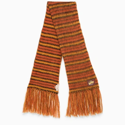 Marni Striped Lobster Scarf In Brown