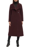 Kenneth Cole New York Fencer Collar Trench Coat In Burgandy