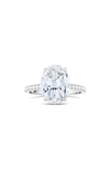 Hautecarat 18k White Gold Oval Cut Diamond Engagement Ring