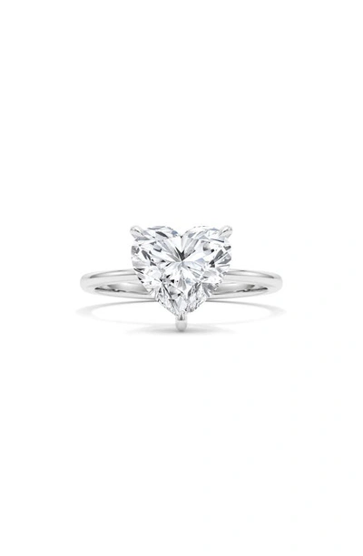 Hautecarat 18k White Gold Hear Cut Diamond Engagement Ring