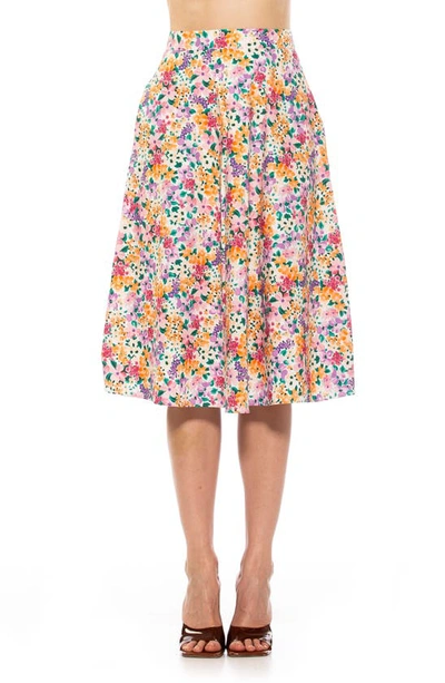 Alexia Admor Mabel Flared Midi Skirt In Multi