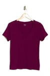 Madewell V-neck Short Sleeve T-shirt In Mulled Wine