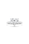 Hautecarat 18k White Gold Heart Cut Diamond Engagement Ring