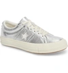 Converse One Star Heavy Metal Low Top Sneaker In Silver Leather