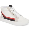 Calvin Klein Jeans Est.1978 High Top Sneaker In White/ Black/ Tomato
