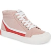 Calvin Klein Jeans Est.1978 High Top Sneaker In Chintz Rose/ White/ Tomato