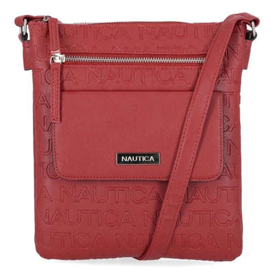 Nautica Womens Delray Key Largo Crossbody Bag In Red