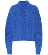 Isabel Marant Jilly Merino Wool Turtleneck Sweater In Blue