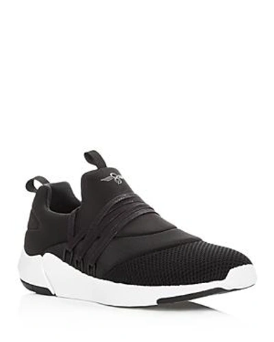 Creative Recreation Men's Matera Knit Lace Up Trainers In Black/white