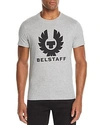 Belstaff Cranstone Graphic Tee In Gray Melange