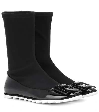Roger Vivier Viv' Gommette Ankle Boots In Black