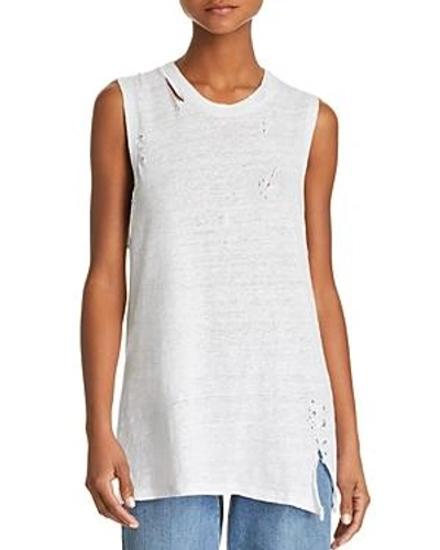 Iro.jeans Iro. Jeans Wild Distressed Linen Tank In Near White