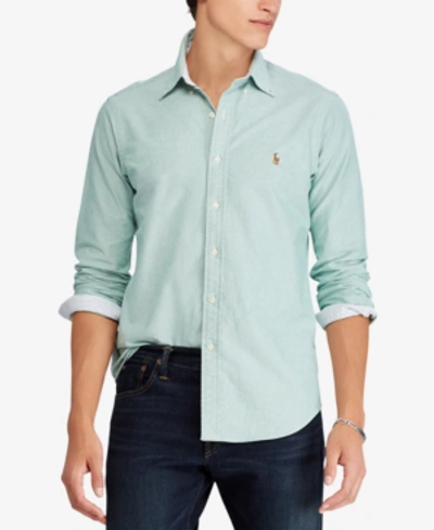 Polo Ralph Lauren Oxford Classic Fit Button-down Shirt In Hunter Green/white