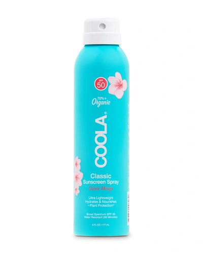 Coola Classic Body Organic Sunscreen Spray Spf 50 - Guava Mango 6 Oz.