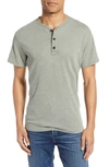 Rag & Bone Classic Short Sleeve Henley In Olive