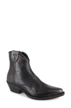 Ziginy Imma Water Resistant Ankle Western Bootie In Taupe Leather
