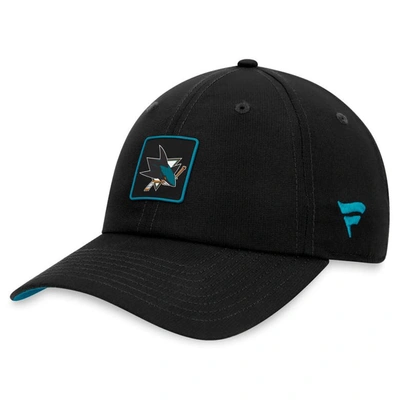 Fanatics Branded  Black San Jose Sharks Authentic Pro Rink Adjustable Hat