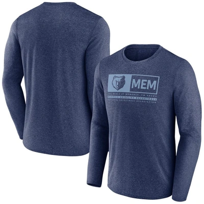 Fanatics Branded Heather Navy Memphis Grizzlies Three-point Play T-shirt
