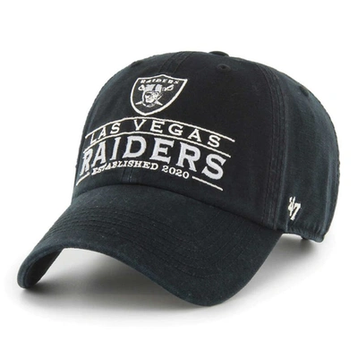 47 '  Black Las Vegas Raiders Vernon Clean Up Adjustable Hat