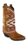 Ziginy Azra Water Resistant Western Boot In Tan Leather