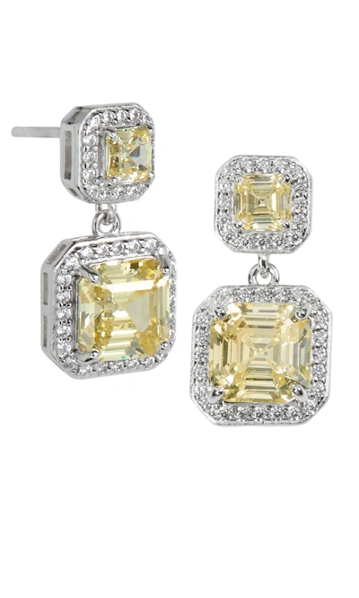 Savvy Cie Jewels Sterling Canary Radiant Dbl In White