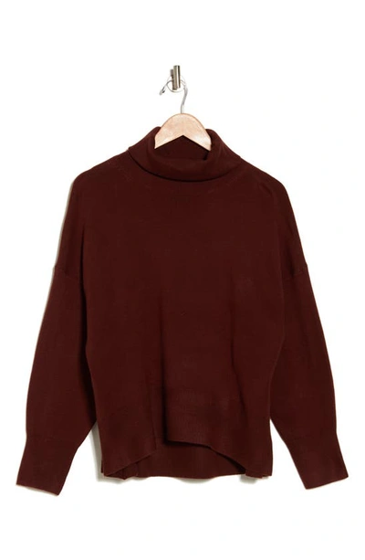 French Connection Turtleneck Sweater In Bitter Chocolate