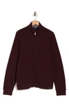 Perry Ellis Textured Mesh Zip-up Jacket In Port