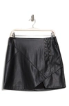 Bcbgeneration Faux Leather Miniskirt In Black Onyx