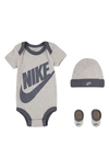 Nike Babies' Kids' Futura Logo Box Set In Pale Ivory Grey
