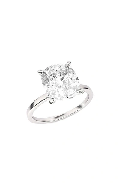 Hautecarat 18k White Gold Cushion Cut Diamond Engagement Ring