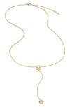 Lightbox 0.75-carat Lab Grown Diamond Station Y-necklace In Yellow Gold
